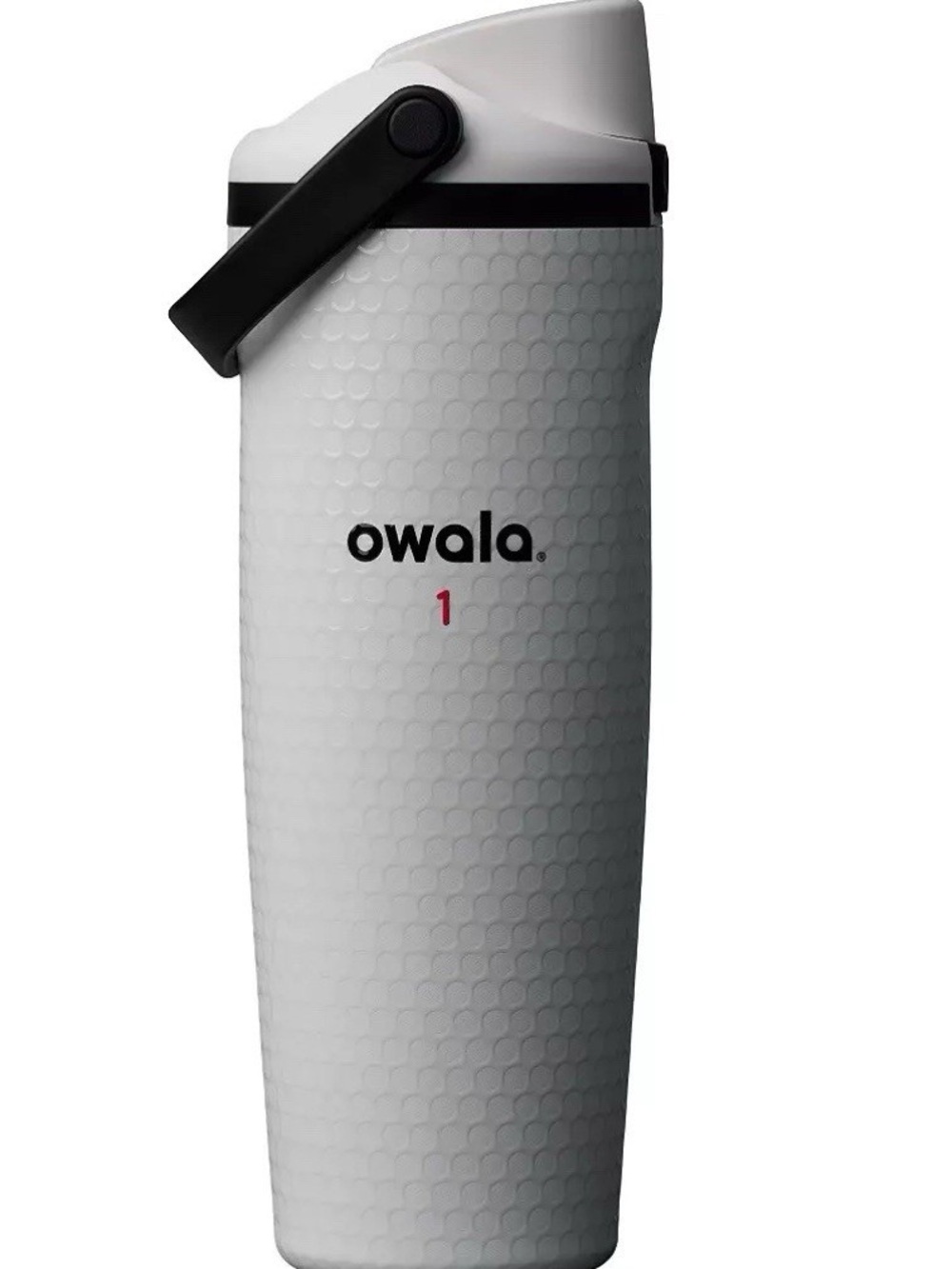owala White Insulated Travel Bottle with Carry Handle
